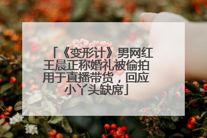 《变形计》男网红王晨正称婚礼被偷拍用于直播带货，回应小丫头缺席
