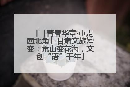 「青春华章·重走西北角」甘肃文旅嬗变：荒山变花海，文创“语”千年