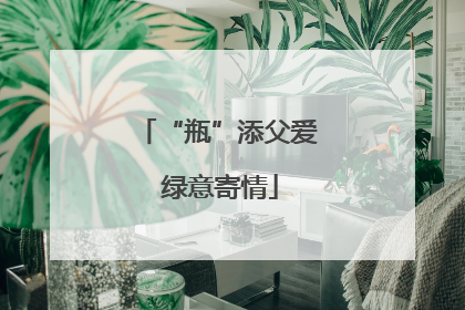 “瓶”添父爱 绿意寄情