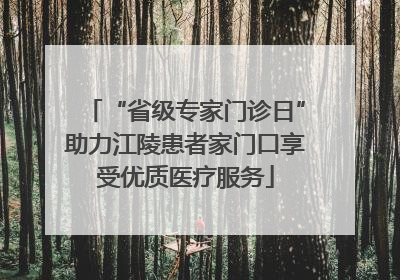“省级专家门诊日”助力江陵患者家门口享受优质医疗服务