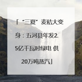 “三夏”麦秸大变身：五河县年发2.5亿千瓦时绿电 供20万吨蒸汽