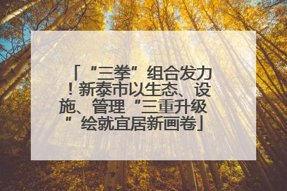 “三拳”组合发力！新泰市以生态、设施、管理“三重升级”绘就宜居新画卷