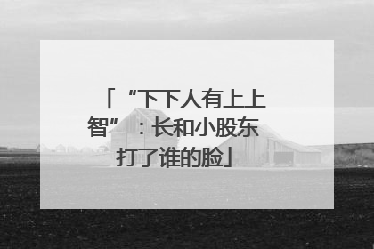 “下下人有上上智”：长和小股东打了谁的脸