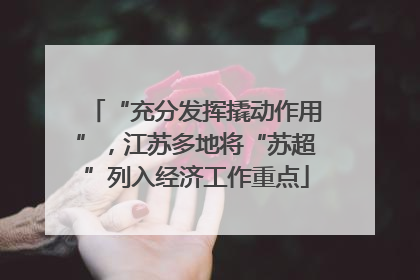 “充分发挥撬动作用”，江苏多地将“苏超”列入经济工作重点