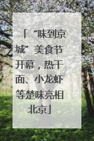 “味到京城”美食节开幕，热干面、小龙虾等楚味亮相北京