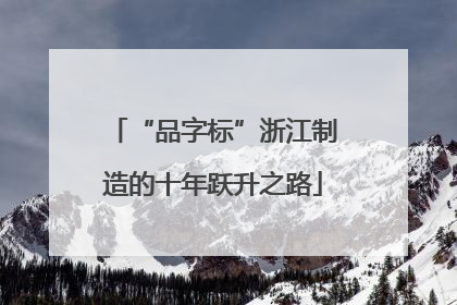 “品字标”浙江制造的十年跃升之路