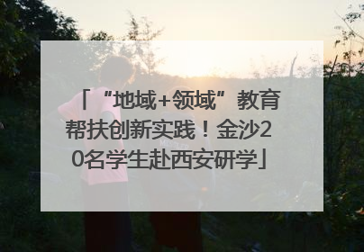 “地域+领域”教育帮扶创新实践！金沙20名学生赴西安研学