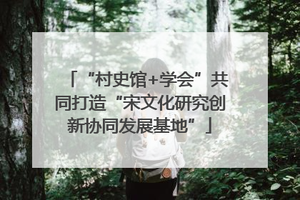 “村史馆+学会”共同打造“宋文化研究创新协同发展基地”