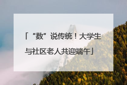 “数”说传统！大学生与社区老人共迎端午