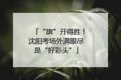 “旗”开得胜！沈阳考场外满眼尽是“好彩头”