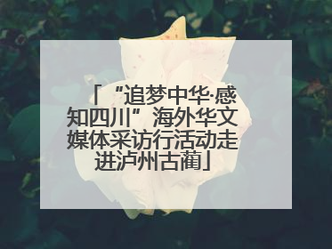 “追梦中华·感知四川”海外华文媒体采访行活动走进泸州古蔺