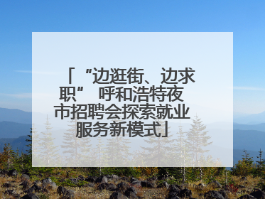 “边逛街、边求职” 呼和浩特夜市招聘会探索就业服务新模式