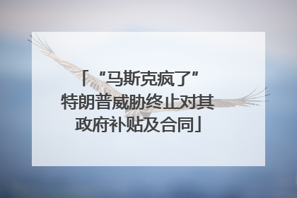 “马斯克疯了” 特朗普威胁终止对其政府补贴及合同
