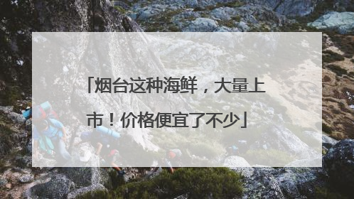 烟台这种海鲜，大量上市！价格便宜了不少