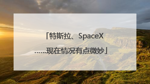 特斯拉、SpaceX……现在情况有点微妙