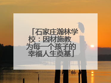 石家庄瀚林学校：因材施教 为每一个孩子的幸福人生奠基