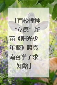 百校播种“立德”新苗《阳光少年报》照亮南召学子求知路