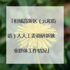 相城高新区（元和街道）人大工委调研新就业群体工作情况
