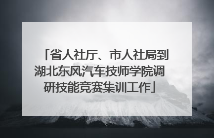 省人社厅、市人社局到湖北东风汽车技师学院调研技能竞赛集训工作