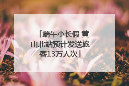 端午小长假 黄山北站预计发送旅客13万人次