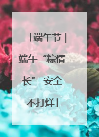 端午节｜端午“粽情长” 安全不打烊