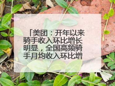 美团：开年以来骑手收入环比增长明显，全国高频骑手月均收入环比增幅超10%