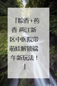 粽香+药香 两江新区中医院带萌娃解锁端午新玩法！