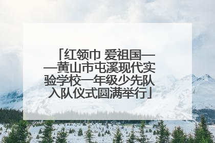 红领巾 爱祖国——黄山市屯溪现代实验学校一年级少先队入队仪式圆满举行