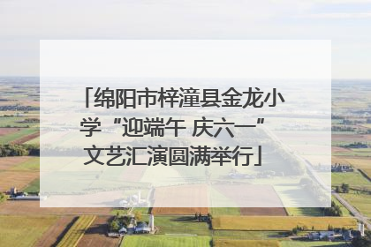 绵阳市梓潼县金龙小学“迎端午 庆六一”文艺汇演圆满举行
