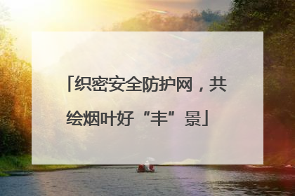 织密安全防护网，共绘烟叶好“丰”景