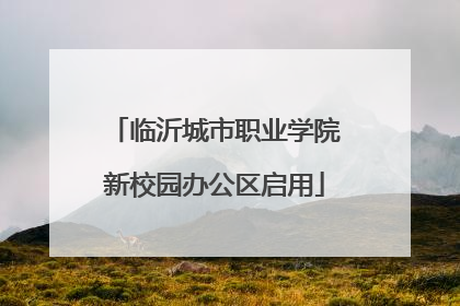 临沂城市职业学院新校园办公区启用