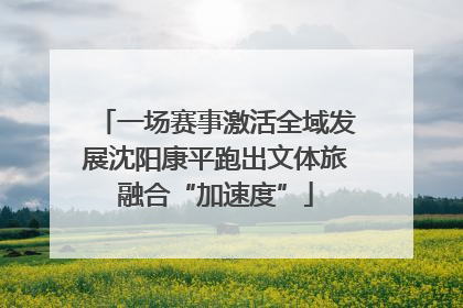 一场赛事激活全域发展沈阳康平跑出文体旅融合“加速度”