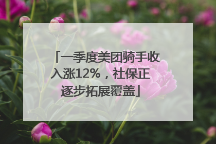 一季度美团骑手收入涨12%，社保正逐步拓展覆盖