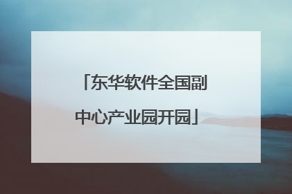 东华软件全国副中心产业园开园