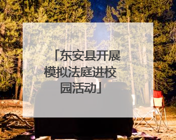 东安县开展模拟法庭进校园活动