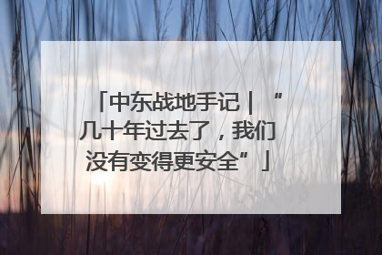 中东战地手记｜“几十年过去了，我们没有变得更安全”