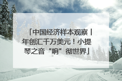 中国经济样本观察丨年创汇千万美元！小提琴之音“响”彻世界