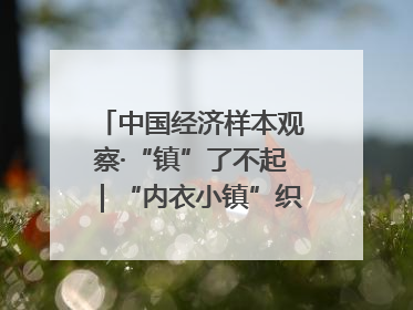 中国经济样本观察·“镇”了不起｜“内衣小镇”织出500亿元“里子产业”
