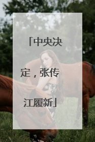 中央决定，张传江履新