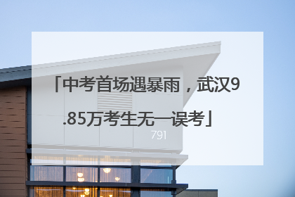 中考首场遇暴雨，武汉9.85万考生无一误考