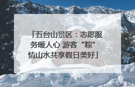 五台山景区：志愿服务暖人心 游客“粽”情山水共享假日美好