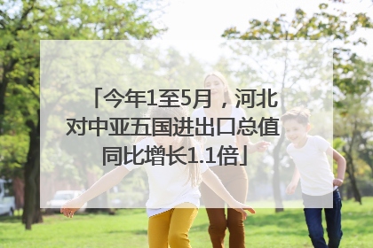 今年1至5月，河北对中亚五国进出口总值同比增长1.1倍