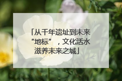 从千年遗址到未来“地标”，文化活水滋养未来之城