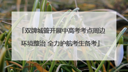 双牌城管开展中高考考点周边环境整治 全力护航考生备考