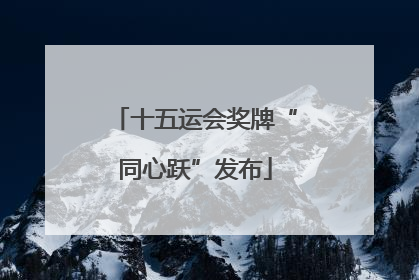 十五运会奖牌“同心跃”发布