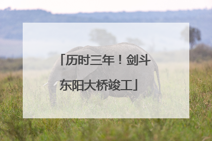 历时三年！剑斗东阳大桥竣工