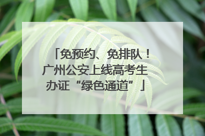 免预约、免排队！广州公安上线高考生办证“绿色通道”