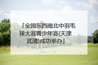 全国东西南北中羽毛球大赛青少年赛(天津武清)成功举办