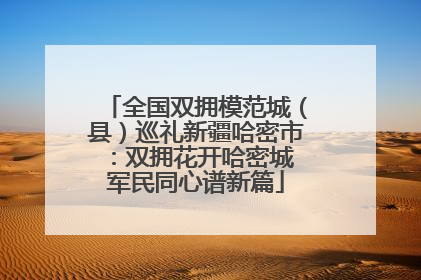 全国双拥模范城（县）巡礼新疆哈密市：双拥花开哈密城 军民同心谱新篇