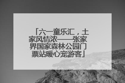 六一童乐汇，土家风情浓——张家界国家森林公园门票站暖心宠游客